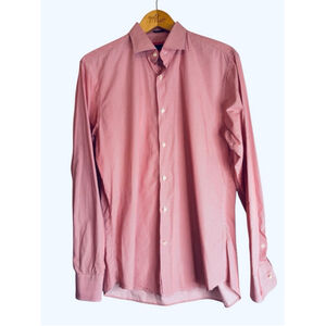 Paul & Shark Orange & White Button Down Shirt Men's Size Large Business Casual